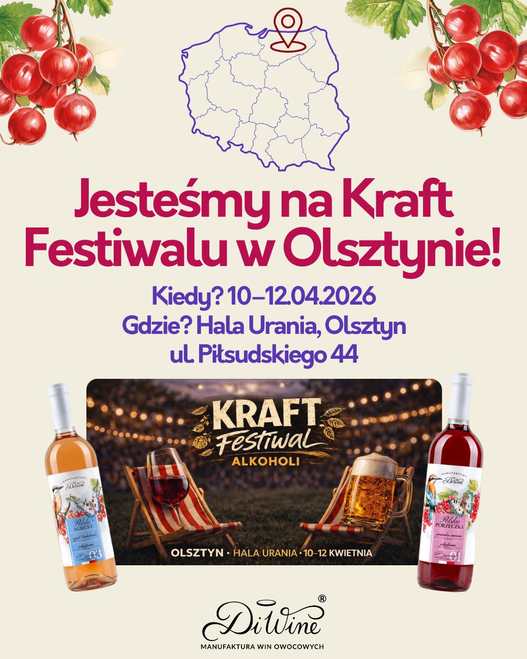 10-12.04.2026 DiWine na KRAFT Festiwal w Olsztynie